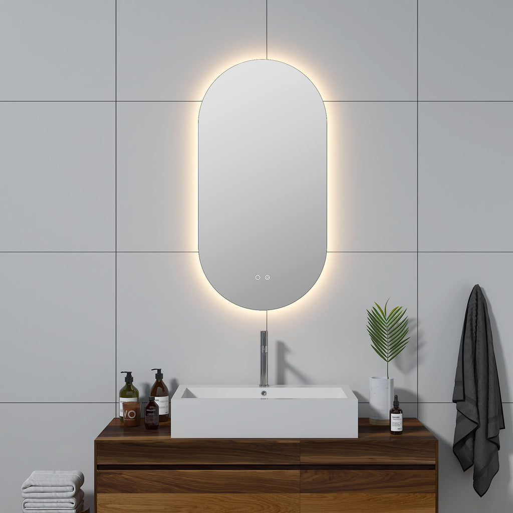 Cassiopeia Pill LED Bathroom Vanity Mirror for bathroom vanity | Halvern