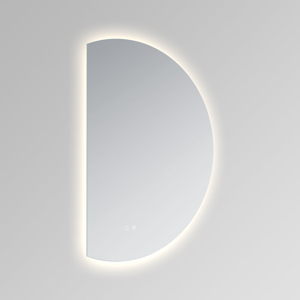 Cassiopeia Half-Round LED Vanity Mirror for bathroom vanity | Halvern