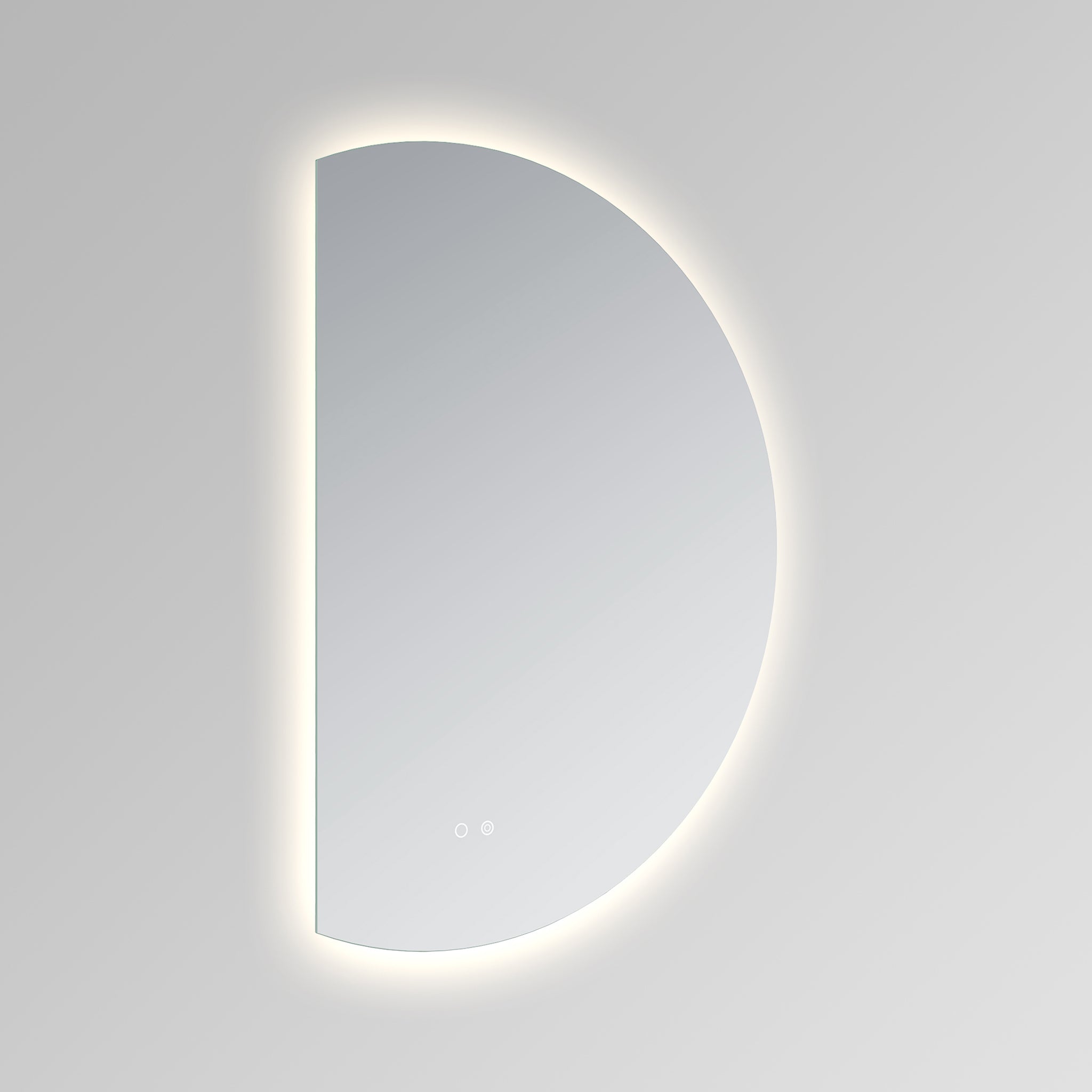 Cassiopeia Half-Round LED Vanity Mirror for bathroom vanity | Halvern