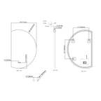 Cassiopeia Half-Round LED Vanity Mirror for bathroom vanity | Halvern