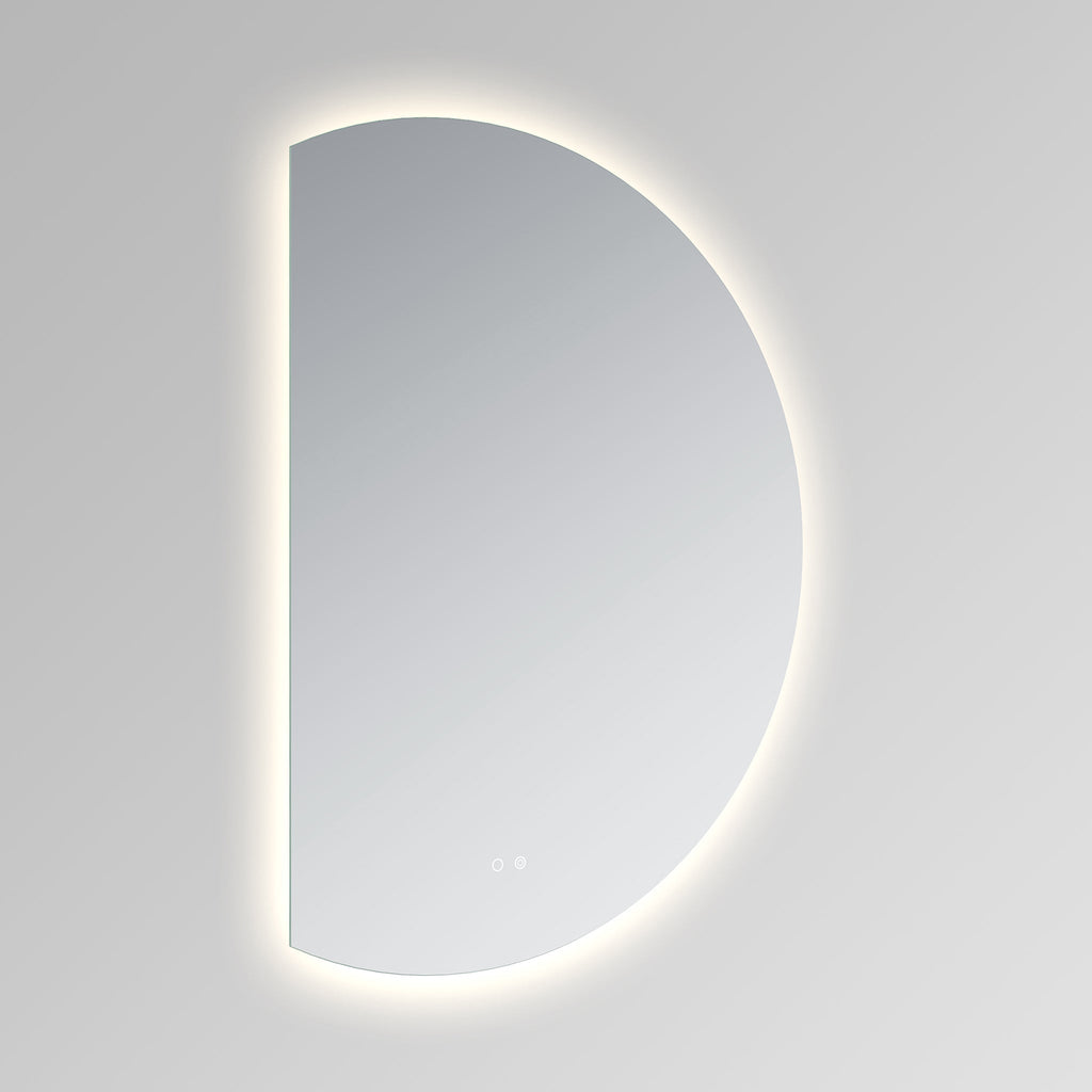 Cassiopeia Half-Round LED Vanity Mirror for bathroom vanity | Halvern
