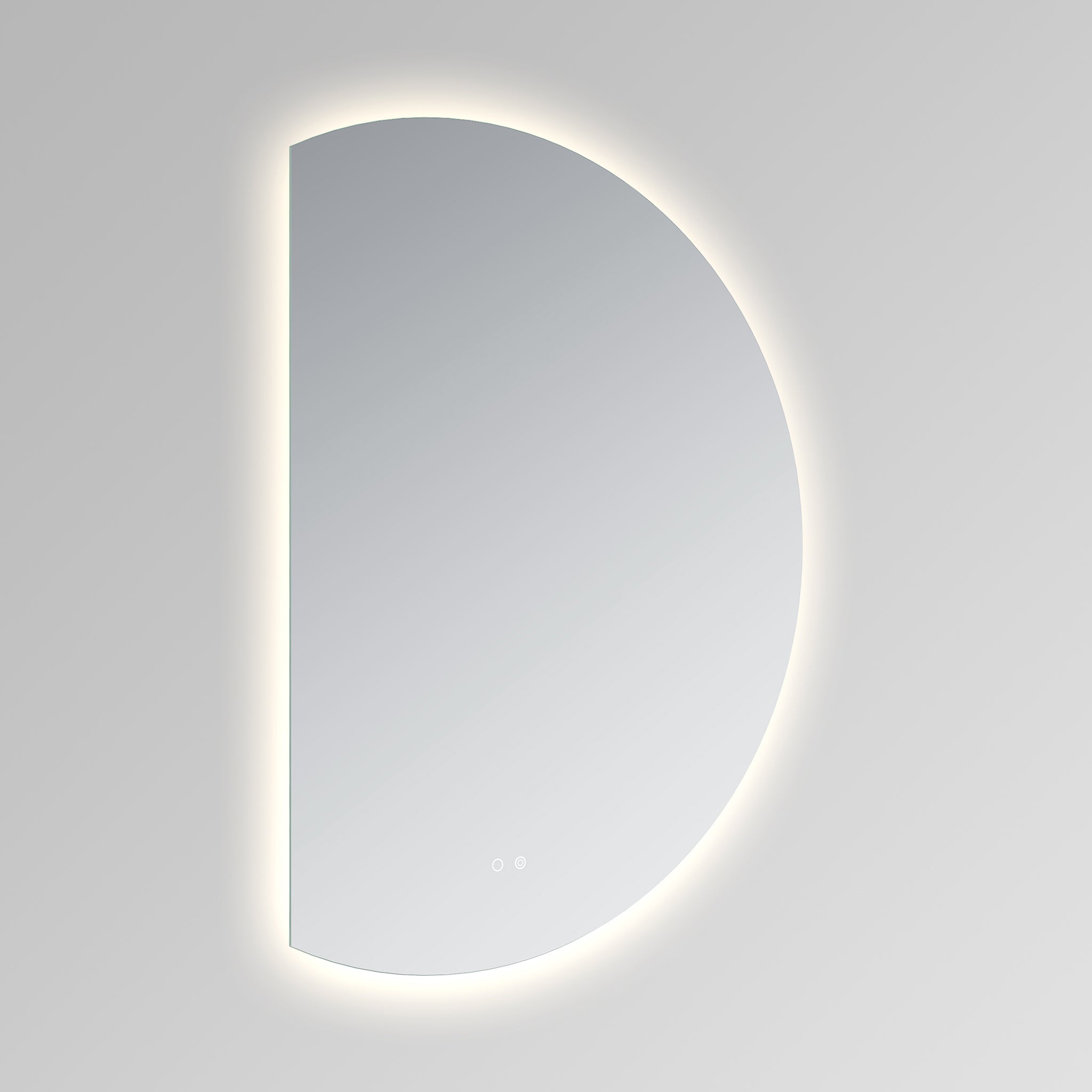 Cassiopeia Half-Round LED Vanity Mirror for bathroom vanity | Halvern