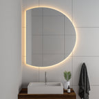 Cassiopeia Half-Round LED Vanity Mirror for bathroom vanity | Halvern