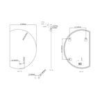 Cassiopeia Half-Round LED Vanity Mirror for bathroom vanity | Halvern