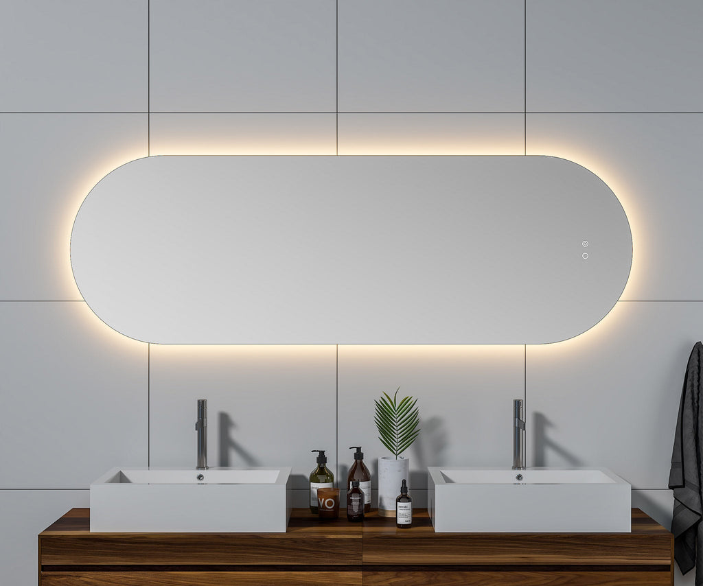 Cassiopeia Pill LED Bathroom Vanity Mirror for bathroom vanity | Halvern