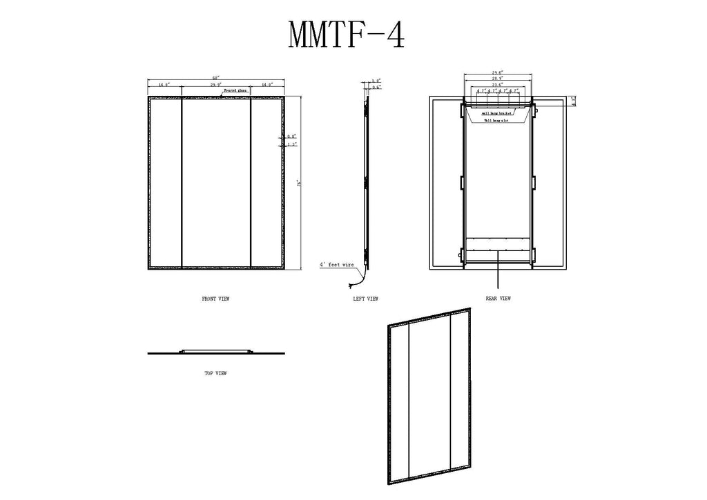 Celestia Full-Length Trifold LED Vanity Mirror for bedroom | Halvern