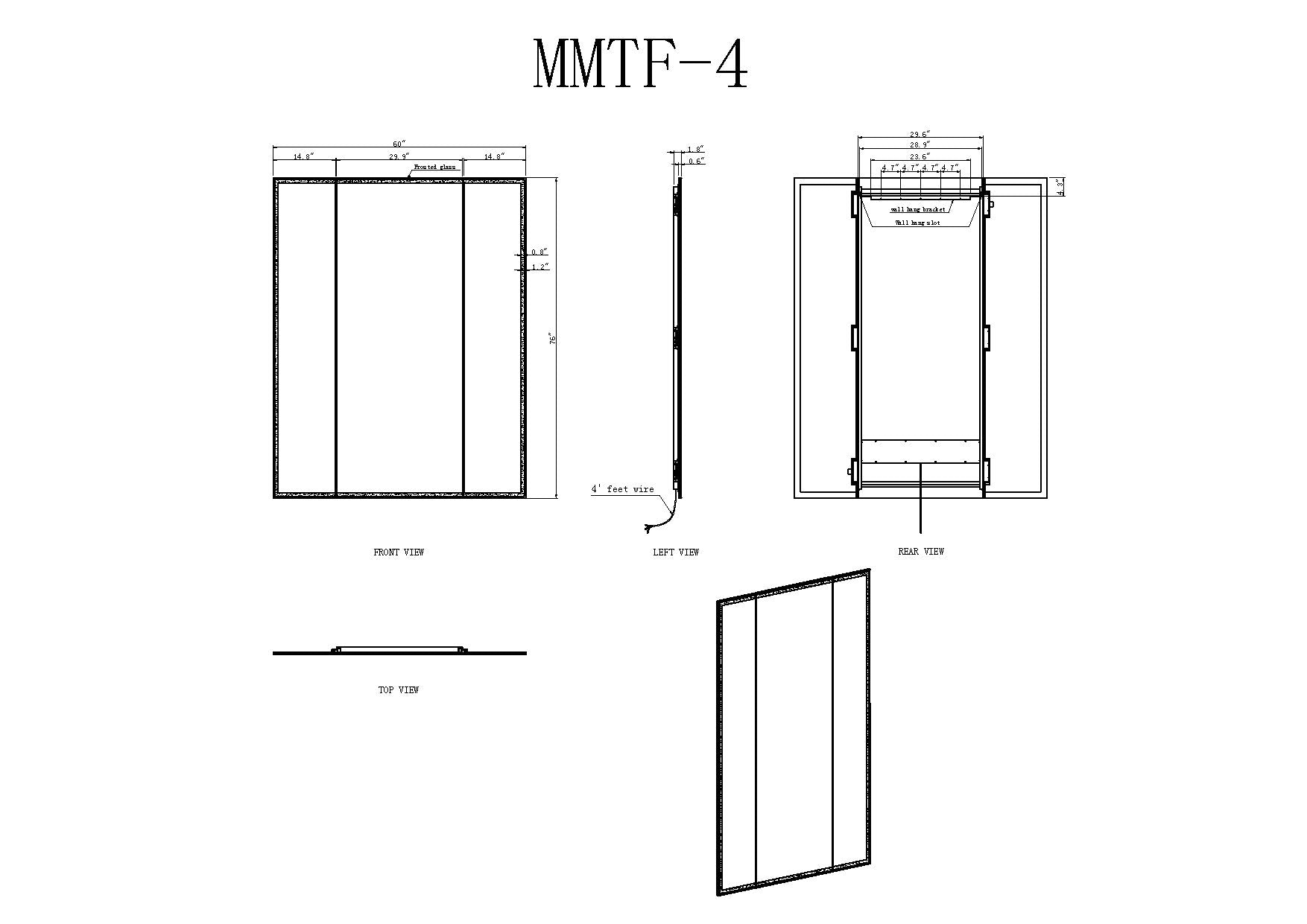 Celestia Full-Length Trifold LED Vanity Mirror for bedroom | Halvern