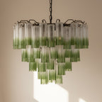 Chiara Chandelier — Pink Murano-Style Glass Ceiling Light for Dining Room
