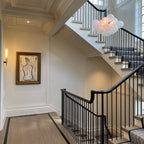 Bubble Chandelier — Cascading Glass Bubble Ceiling Light for Stairwell