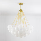 Bubble Chandelier — Cascading Glass Bubble Ceiling Light for Stairwell
