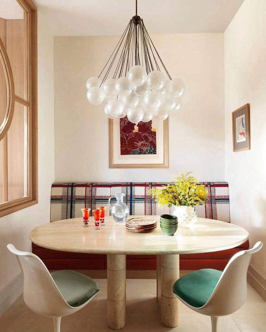 Bubble Chandelier — Cascading Glass Bubble Ceiling Light for Stairwell
