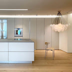 Bubble Chandelier — Cascading Glass Bubble Ceiling Light for Stairwell