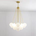 Bubble Chandelier — Cascading Glass Bubble Ceiling Light for Stairwell