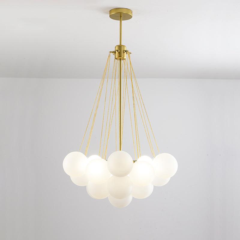 Bubble Chandelier — Cascading Glass Bubble Ceiling Light for Stairwell