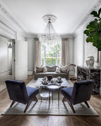 Bubble Chandelier — Cascading Glass Bubble Ceiling Light for Stairwell
