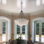 Bubble Chandelier — Cascading Glass Bubble Ceiling Light for Stairwell