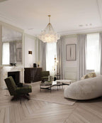 Bubble Chandelier — Cascading Glass Bubble Ceiling Light for Stairwell