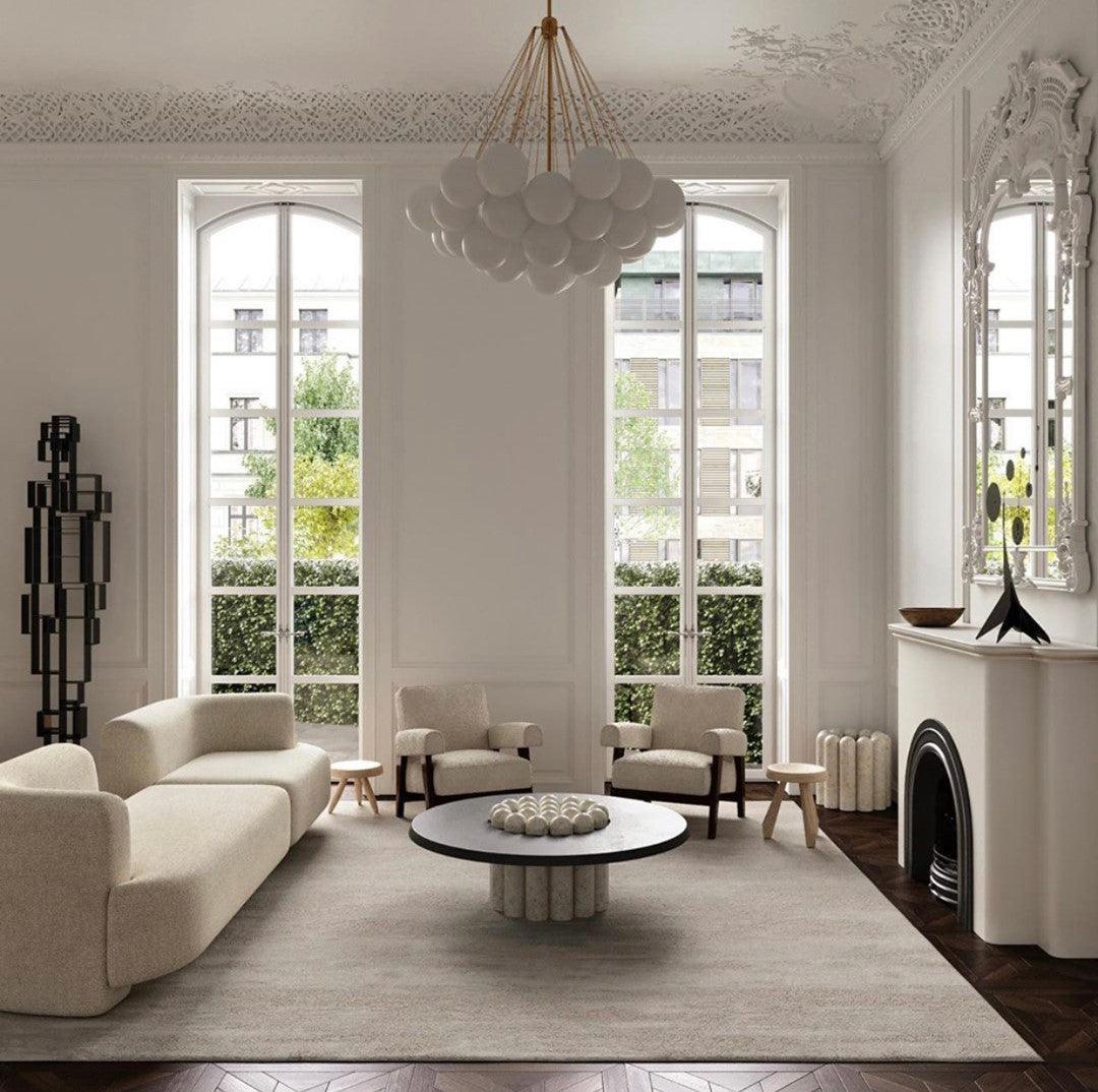 Bubble Chandelier — Cascading Glass Bubble Ceiling Light for Stairwell