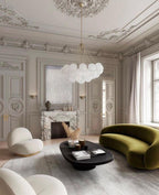 Bubble Chandelier — Cascading Glass Bubble Ceiling Light for Stairwell