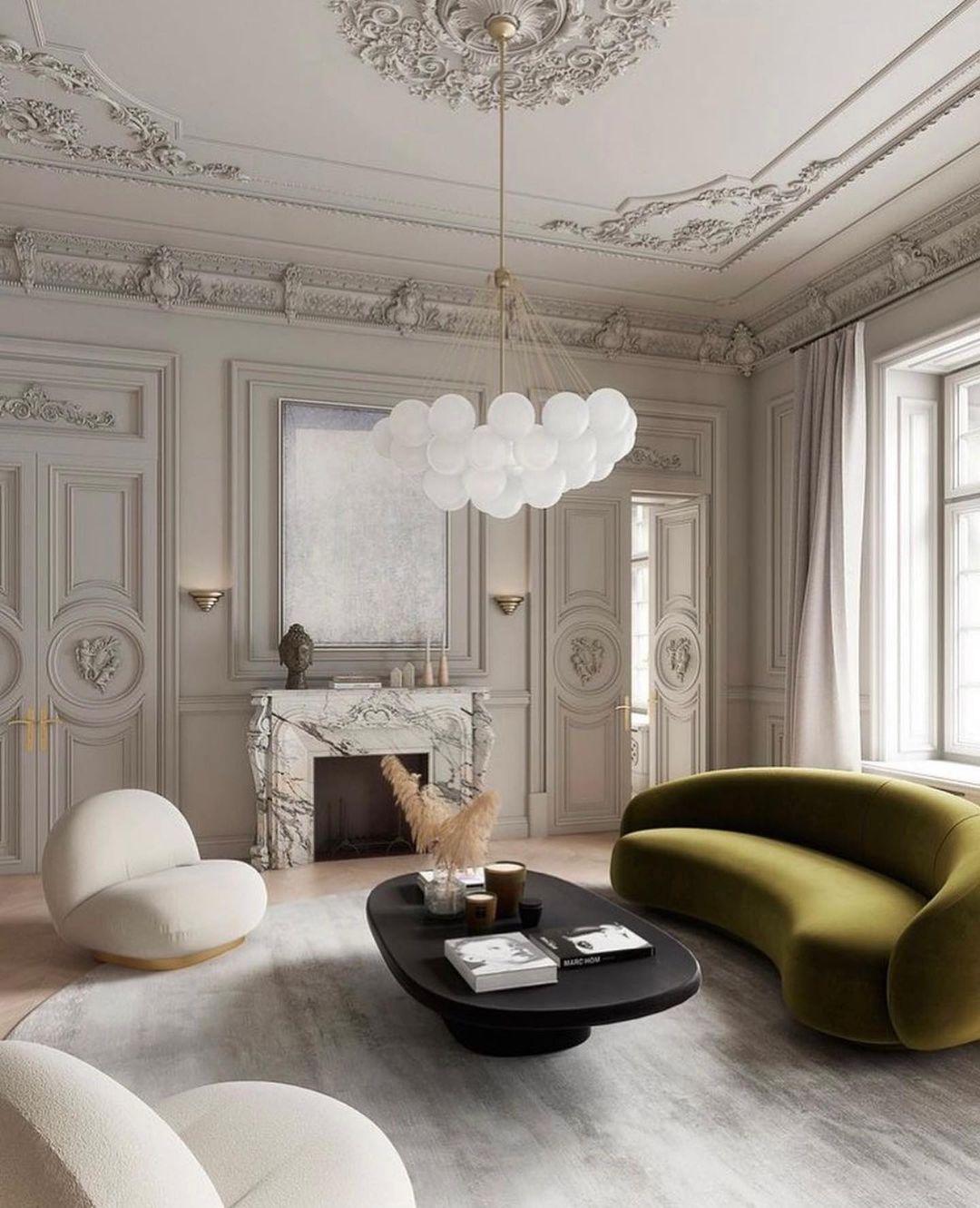 Bubble Chandelier — Cascading Glass Bubble Ceiling Light for Stairwell