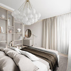 Bubble Chandelier — Cascading Glass Bubble Ceiling Light for Stairwell