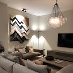 Bubble Chandelier — Cascading Glass Bubble Ceiling Light for Stairwell