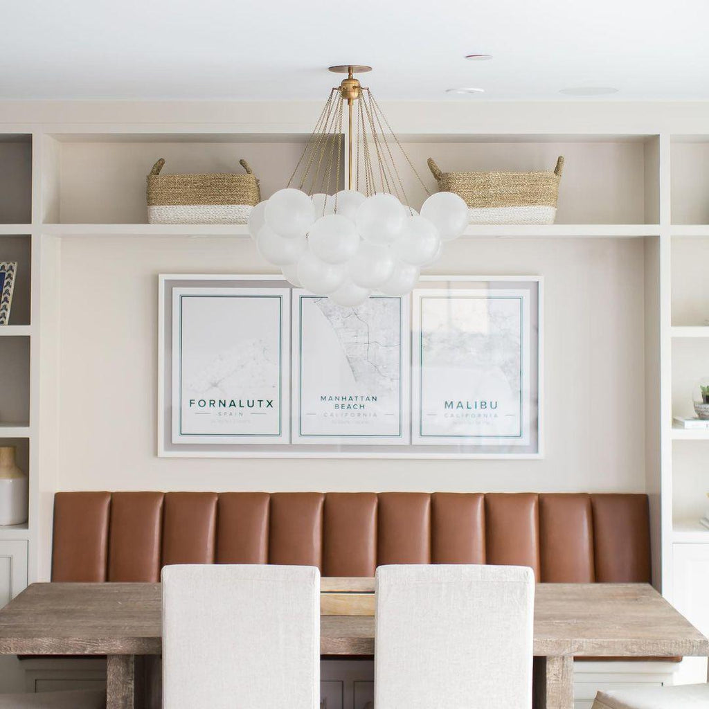 Bubble Chandelier — Cascading Glass Bubble Ceiling Light for Stairwell