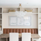 Bubble Chandelier — Cascading Glass Bubble Ceiling Light for Stairwell