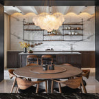 Bubble Chandelier — Cascading Glass Bubble Ceiling Light for Stairwell