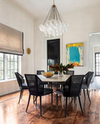 Bubble Chandelier — Cascading Glass Bubble Ceiling Light for Stairwell