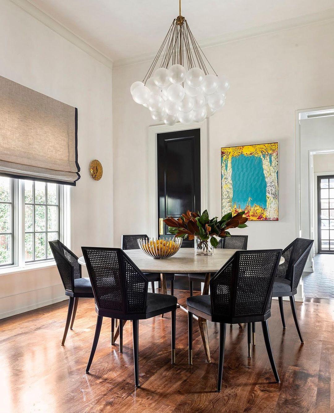 Bubble Chandelier — Cascading Glass Bubble Ceiling Light for Stairwell
