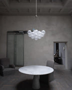 Bubble Chandelier — Cascading Glass Bubble Ceiling Light for Stairwell