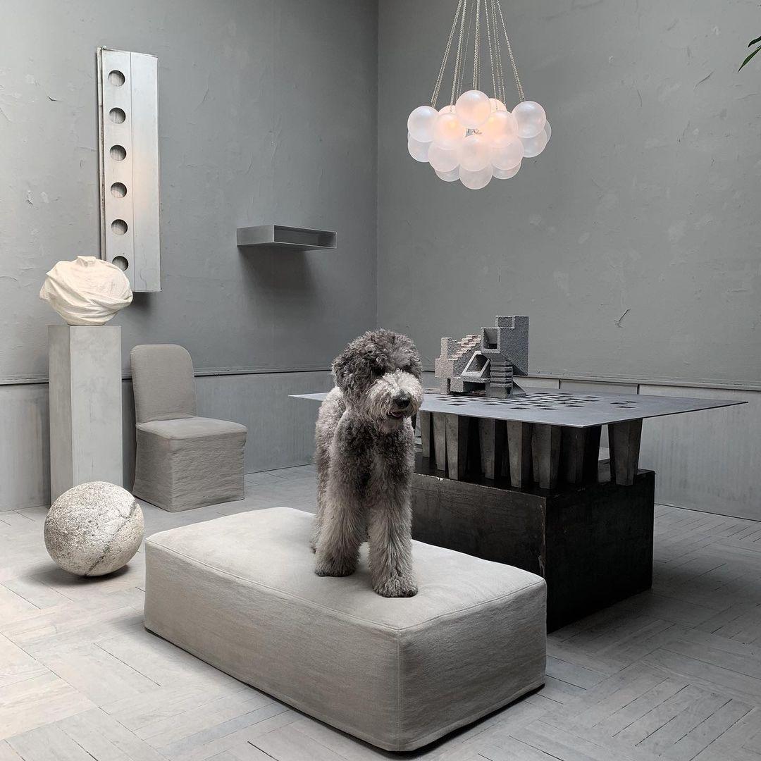 Bubble Chandelier — Cascading Glass Bubble Ceiling Light for Stairwell