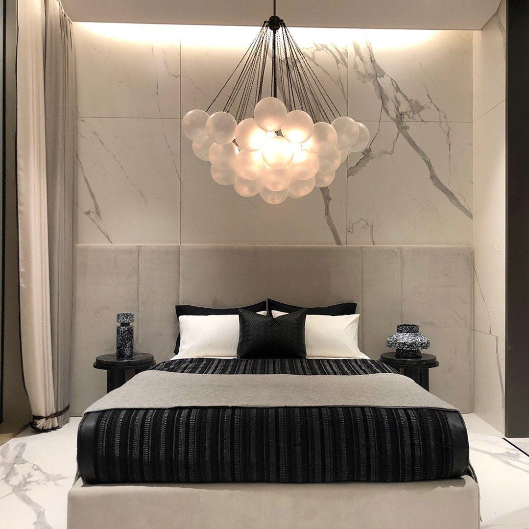 Bubble Chandelier — Cascading Glass Bubble Ceiling Light for Stairwell