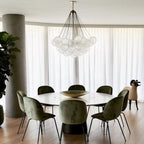 Bubble Chandelier — Cascading Glass Bubble Ceiling Light for Stairwell