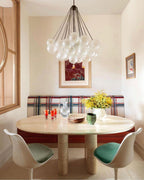 Bubble Chandelier — Cascading Glass Bubble Ceiling Light for Stairwell