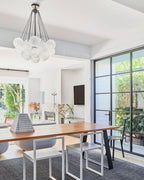 Bubble Chandelier — Cascading Glass Bubble Ceiling Light for Stairwell
