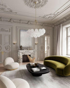 Bubble Chandelier — Cascading Glass Bubble Ceiling Light for Stairwell