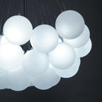 Bubble Chandelier — Cascading Glass Bubble Ceiling Light for Stairwell