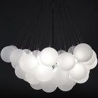 Bubble Chandelier — Cascading Glass Bubble Ceiling Light for Stairwell