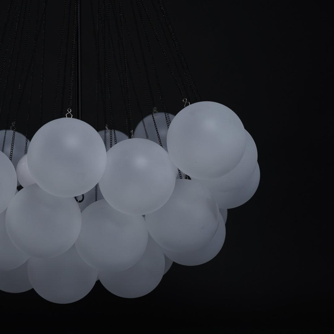 Bubble Chandelier — Cascading Glass Bubble Ceiling Light for Stairwell