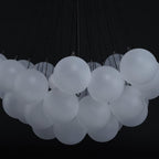 Bubble Chandelier — Cascading Glass Bubble Ceiling Light for Stairwell