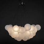 Bubble Chandelier — Cascading Glass Bubble Ceiling Light for Stairwell