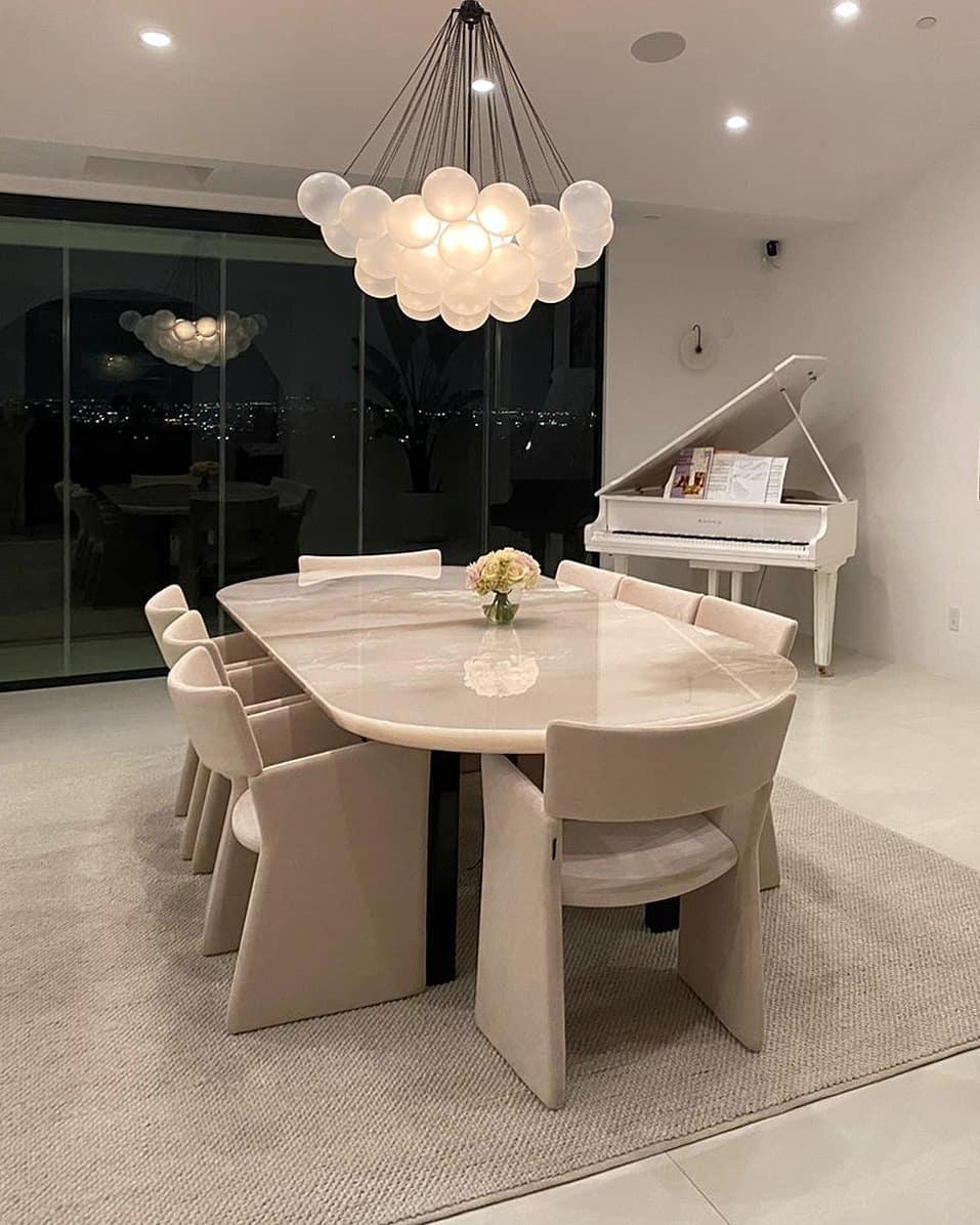 Bubble Chandelier — Cascading Glass Bubble Ceiling Light for Stairwell