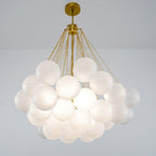 Bubble Chandelier — Cascading Glass Bubble Ceiling Light for Stairwell