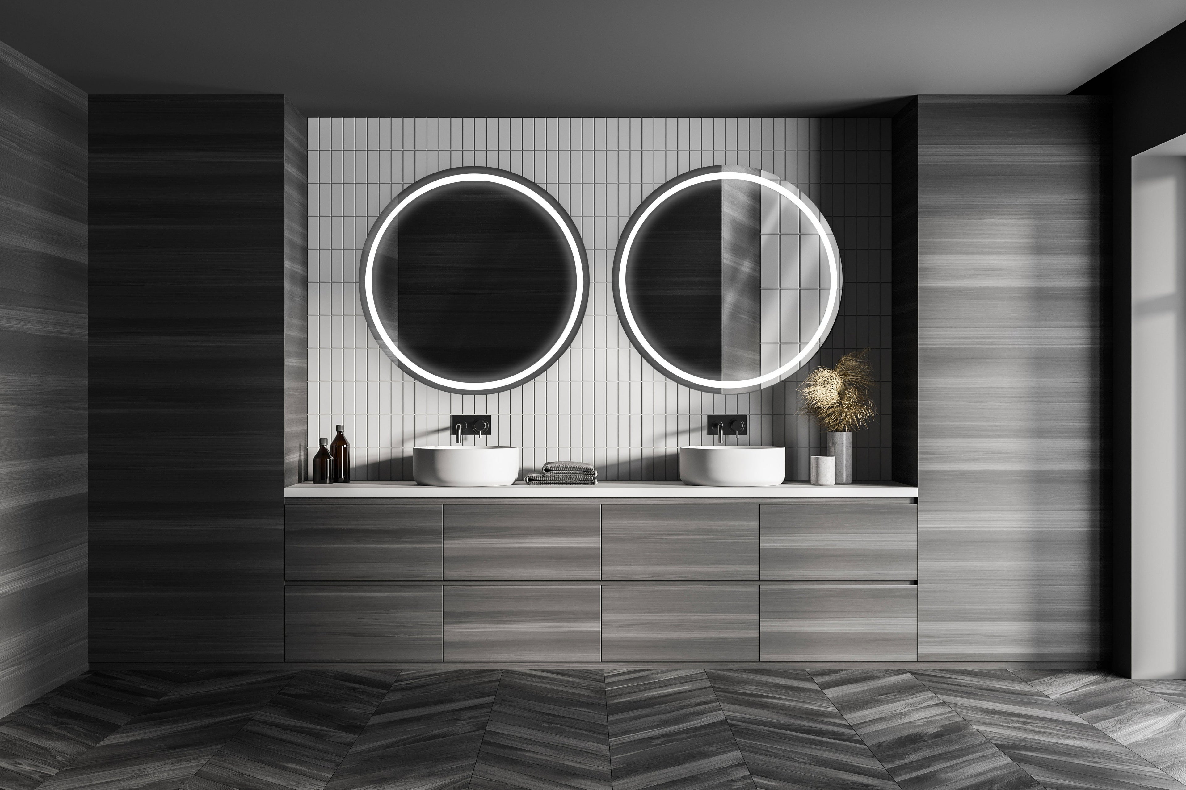 Corona Round LED Bathroom Vanity Mirror for bathroom vanity | Halvern