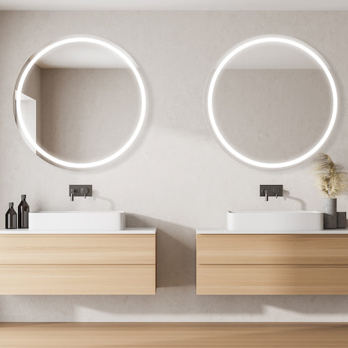 Corona Round LED Bathroom Vanity Mirror for bathroom vanity | Halvern