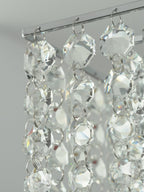 Crystal Frame Chandelier — Rectangular Crystal Ceiling Light for Dining Room