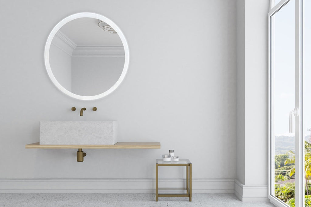 Luna Round LED Bathroom Vanity Mirror for bathroom vanity | Halvern