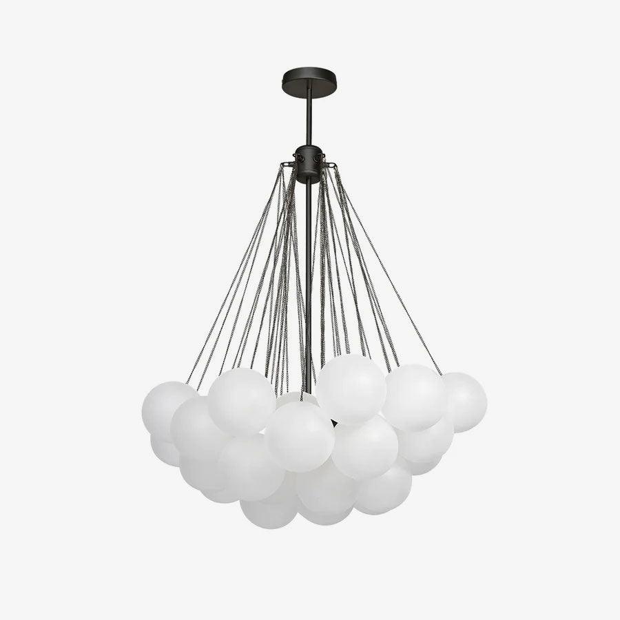 Bubble Chandelier — Cascading Glass Bubble Ceiling Light for Stairwell